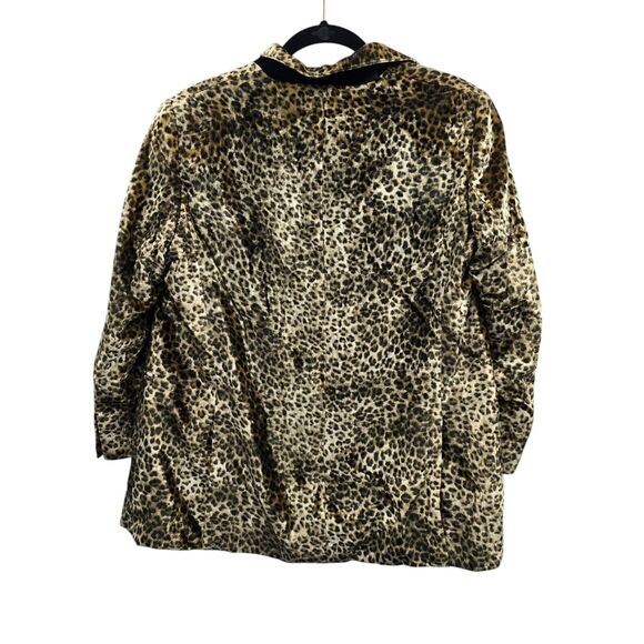 John Varvatos OTD Blazer Medium Animal Velvet Designer Button Front Cheetah New - Picture 5 of 16